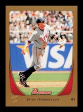 2011 Bowman #63 Ryan Zimmerman Gold Washington Nationals