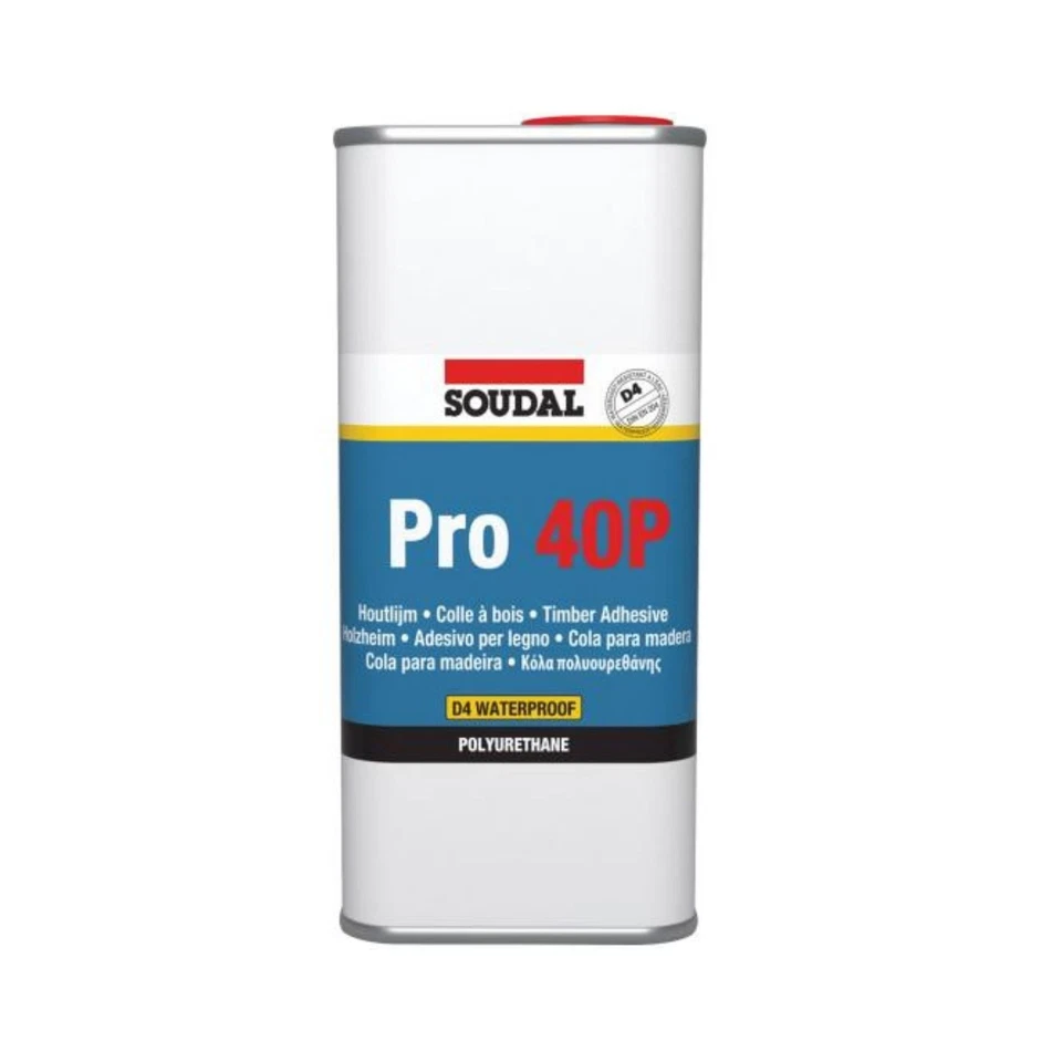 Holzleim Pro 40P Soudal 5kg Polyurethanleim D4 mit hoher Wasserfestigkeit