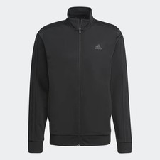 adidas Men's Essentials Warm-Up 3-Stripes Track Top Jacket H46101 Black XL NWT