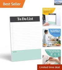 Mint Green Magnetic Task Planner   60-Page Notepad for Effortless Organization