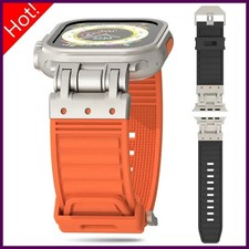 Sports Silicone Band For Apple Watch Ultra 2 49mm 45mm 44mm 42mm Soft Rubber