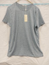 Ekouaer Top And Bottom Pajama Set Light Blue Cotton Size M