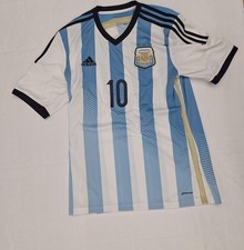 Argentina Messi Jersey Mens Medium Blue White Soccer Adidas Climacool 10 Home