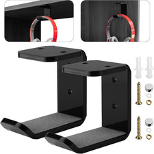 Cosmos 2 Pcs Headphone Mount Acrylic Under Desk Wall Hanger Hook Clip for PC
