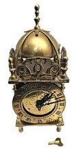 Antique Grass Smiths England Salem Clock Key Wind Mantel Clock Vintage w Key