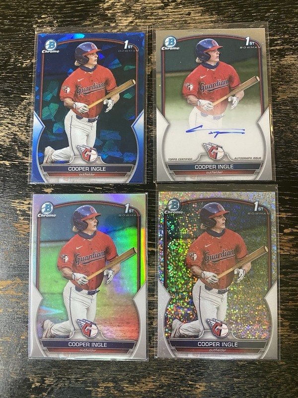 2023 Bowman Chrome Draft 1st Cooper Ingle Auto W/ Sparkle /Sapphire/ Refractor 