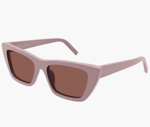 OCCHIALI DA SOLE SAINT LAURENT nuovi rosa quadrati MICA MSRP $495
