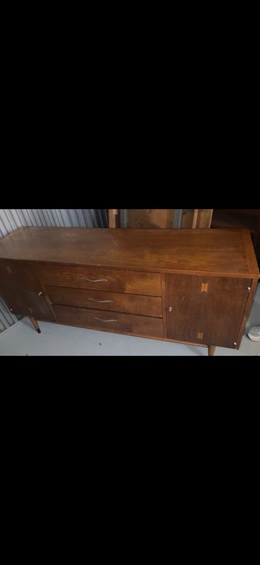 Lane Mid-Century Modern Wood China Cabinet 