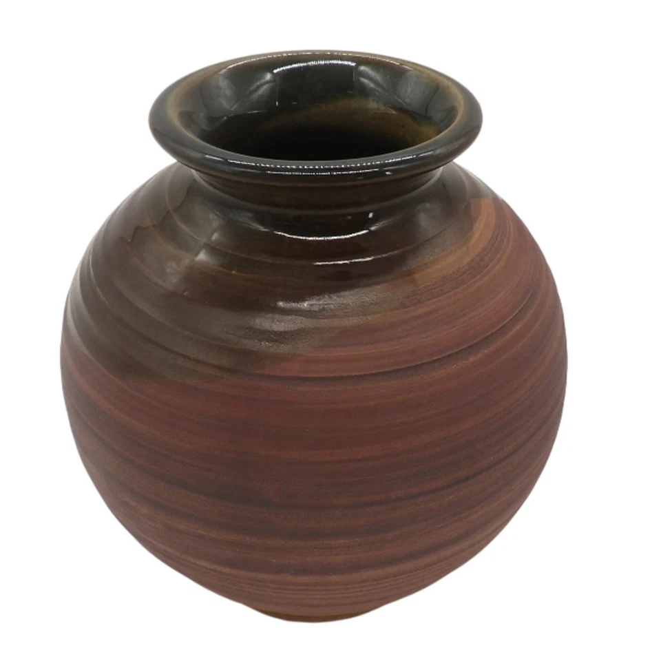 Kugelvase aus Keramik getöpfert Handarbeit Geschenk - Bild 2 von 3