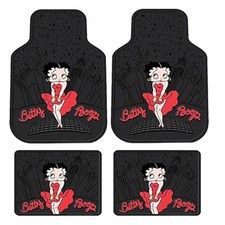4pc Front Rear Rubber Floor Mats Set - Betty Boop - Ny New York City Sky Line