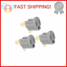  3 Pack 3-Prong to 2-Prong Adapter Polarized Grounding Converter 3 Pin to 2 Pin