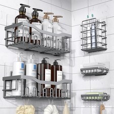 Shower Caddy 5 Pack,Adhesive Shower Organizer for Bathroom Storage Home Decor...