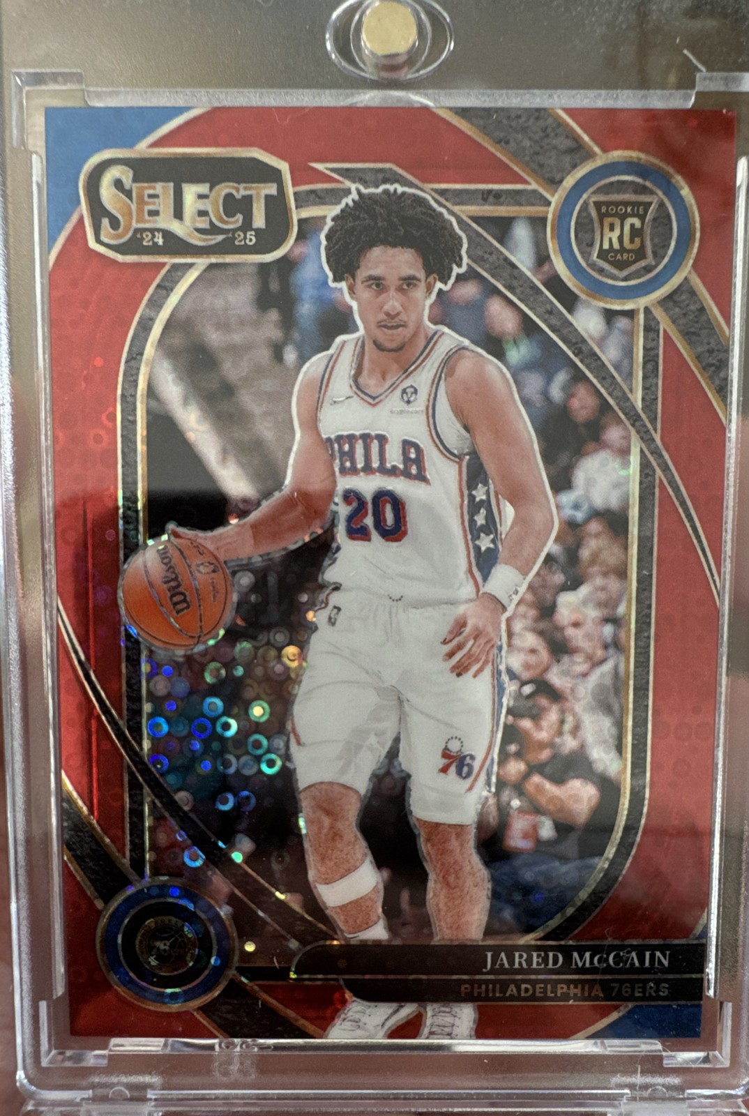 2024-25 Panini Select - Courtside Jared McCain #283 Red Disco Prizm /49 (RC)