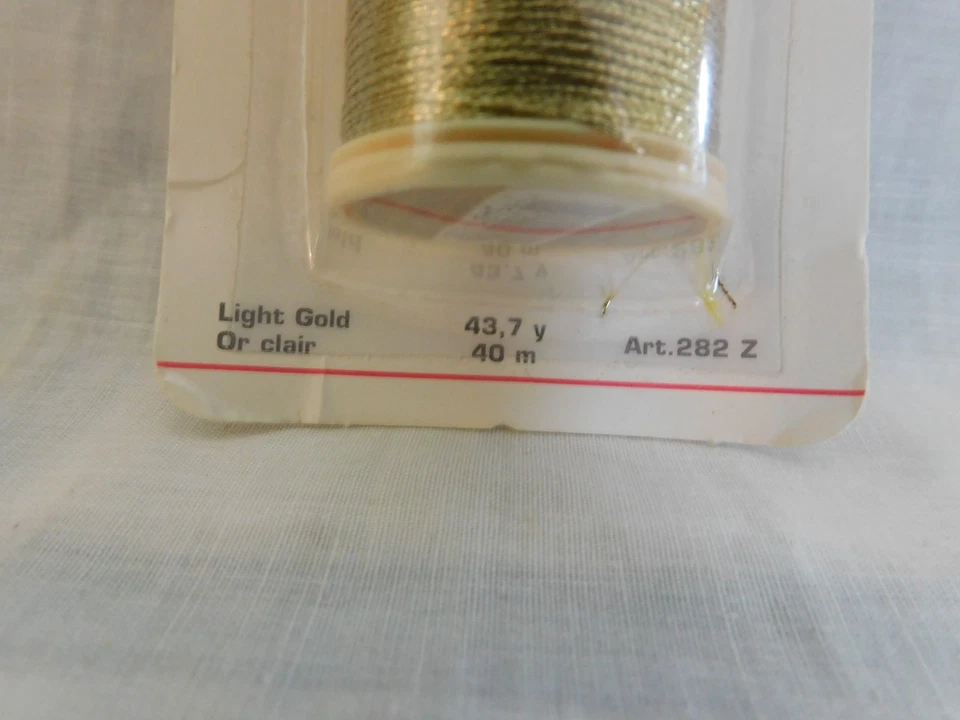 DMC -- Metallic Embroidery Thread -- #282Z -- 43.7yd -- LIGHT GOLD - Image 3 of 3