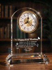 80th Birthday Gift Quartz Desk Clock Elegant Home Blessing Decoration for P...