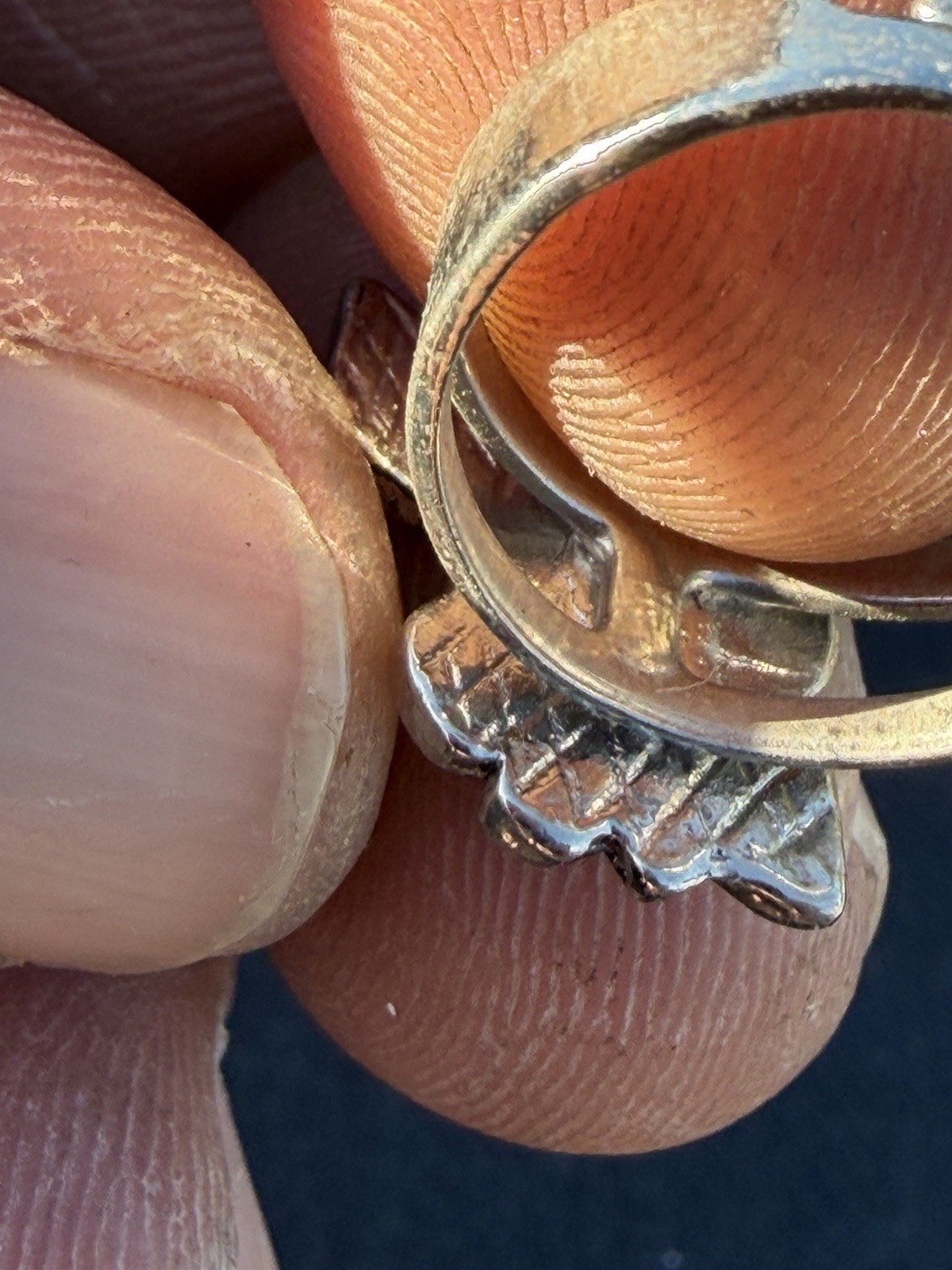 Silver Tone Adjustable Ring With Abstract Elephan… - image 5