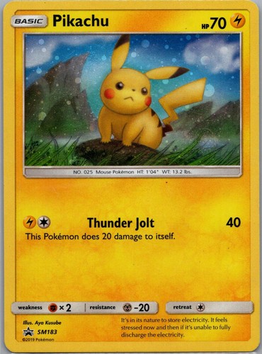 Pikachu - SM183 Holo Promo Sun & Moon Promo Pokemon Moderately Played