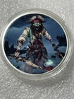 Dead Skeleton Pirate- 1 Troy Oz .999 Fine Silver Colorized #146/300