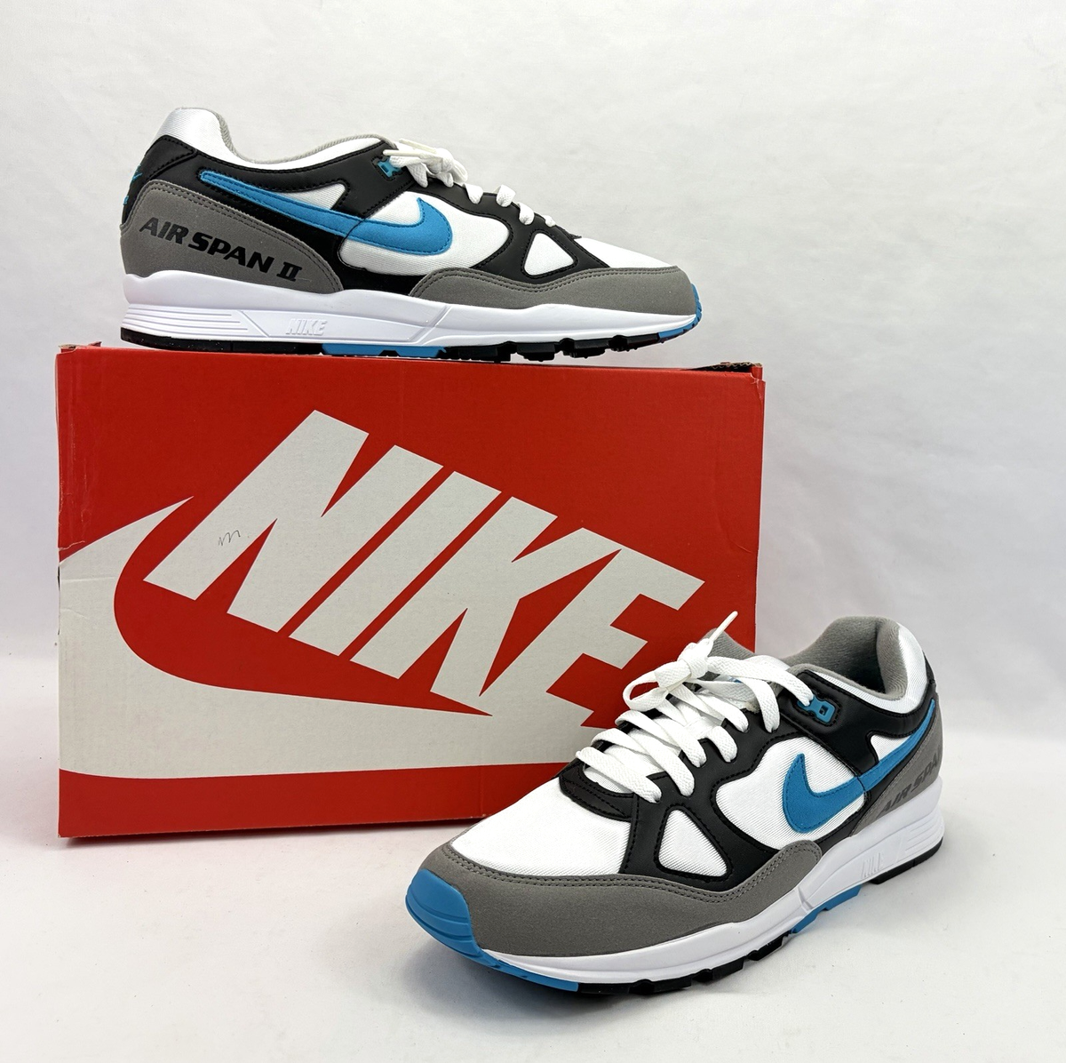 Nike Air Span II Laser Blue Black White Sneakers AH8047 001 Men’s Size 11 Nike Air Span 2 Laser Blue Men main image 2