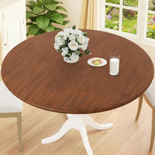 Round Picnic Tablecloth, Waterproof Elastic Fitted Table Covers for 45" - 56" Ta