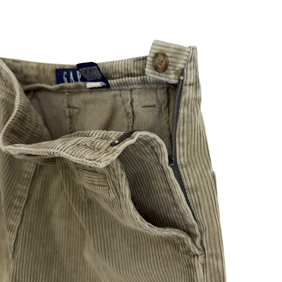 Vintage Gap Womens Corduroy HIgh Rise Shorts Olive Green 2 Grunge Granola - Image 3 of 4