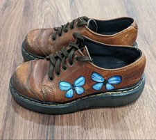 Vintage 90s chunky Dr martens womens size 6 with butterflies made in England 