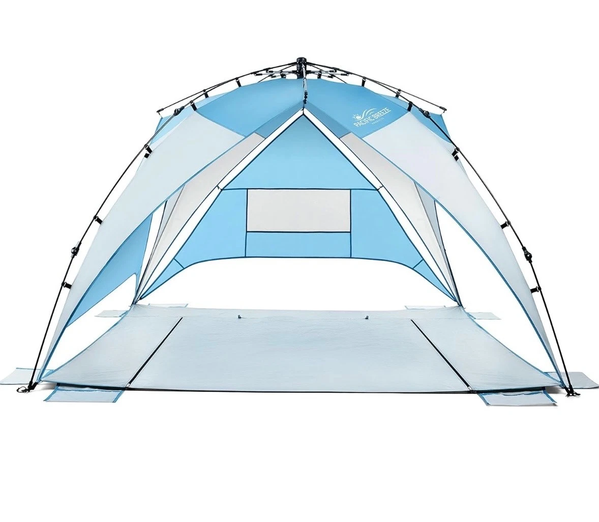 New Pacific Breeze EasyUp Beach Tent Deluxe XL Pop Up Beach Tent PBT-002-BLU