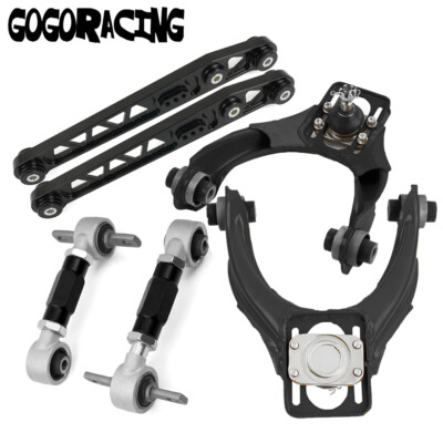 Black Lower Control Arm and Front Upper Rear Camber Kit For Honda Civic 96-00 EK