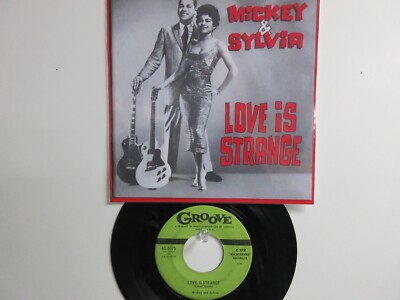    ' MICKEY & SYLVIA ' HIT 45 + PICTURE  [LOVE IS STRANGE]  * 1956 !   