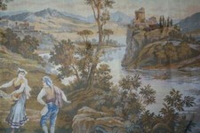 French Estate - Authentic Marked GOBELINS Needlepoint TAPESTRY 43x63 huge