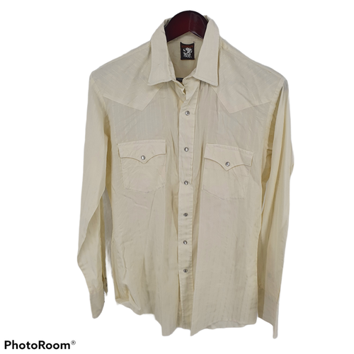 Karman Western Shirt Mens Medium Pearl 