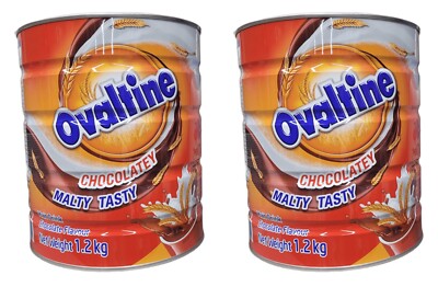Ovaltine Chocolate Malt Powdered Drink Mix for Hot and Cold Milk  1.2 kg- 2 Pack