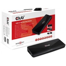 Club3D Dockingstation USB3, USB2, HDMI, DVI black, Super Speed Datenübertragung
