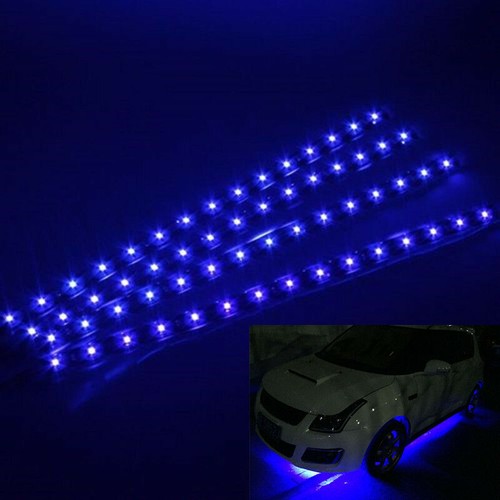 Lot Waterproof 12''/15 LED DC 12V Motor Strip Underbody Light For Car Motorcycle - Picture 26 of 28