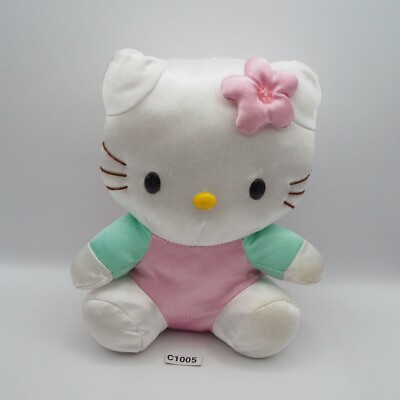 Hello Kitty C1005 Sanrio Shiny Eikoh 1999 Plush 7.5'' USED JUNK Toy Doll Japan