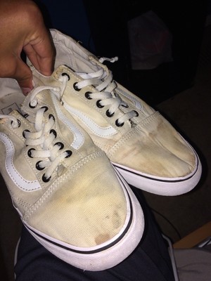 bleached vans old skool