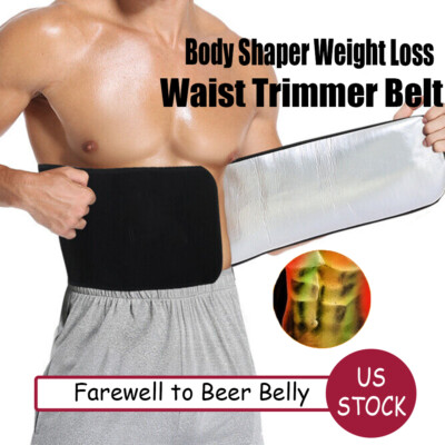 Waist Trainer Stomach Wrap For Hot Sweat Belt Weight Loss Flat Tummy Plus Size