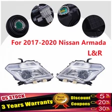 LED DRL Headlamps Driver Passenger Side For 2017 2018 2019 2020 Nissan Armada