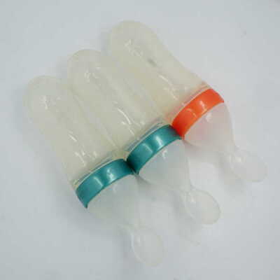 Three(3) USED NUBY Silicone Squeeze Feeder for 6+ Months *NO COVER/CAP*