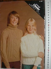 Carousel CHUNKY 14 Ply Yarn - Crew Neck or Polo Collar Cables 6 Sizes L347 - C2