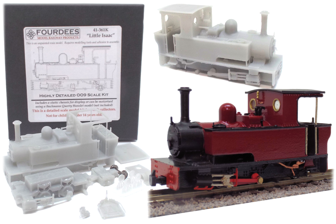 Fourdees Steam Locomotive 'Little Isaac' 009 / OO9 Kit for