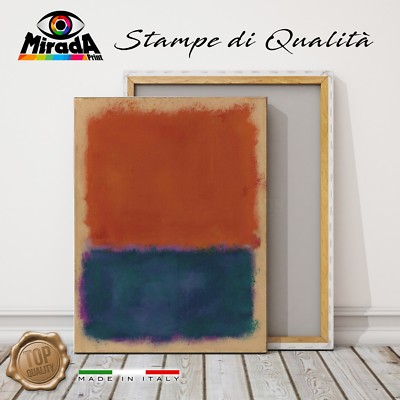 QUADRO Mark Rothko Untitled STAMPA SU TELA CANVAS ARTE ASTRATTA ROSSO GIALLO