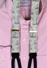 "Trafalgar Nautical Motif English Silk Braces"