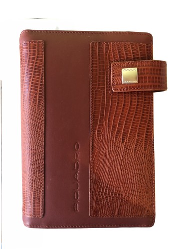 PIQUADRO Organizer Agenda Grande In Pelle Colore Marrone Elegante PU32 |  eBay