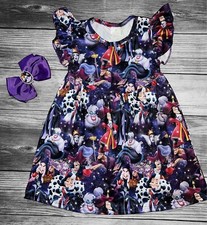 Disney villains dress and Bow