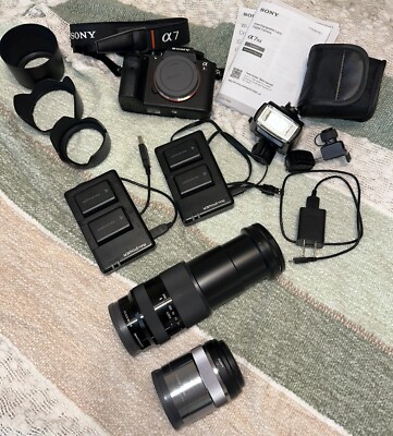 Sony a7R II Interchangeable Lens Digital Camera with Lenses and Flash