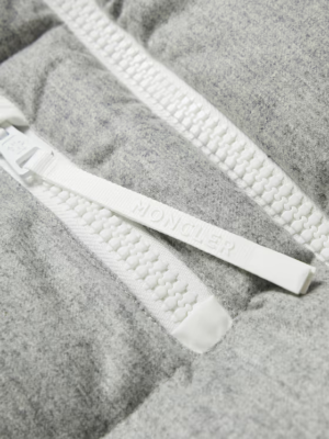 MONCLER Tarentaise Quilted Virgin Wool-Flannel Hooded Down Jacket