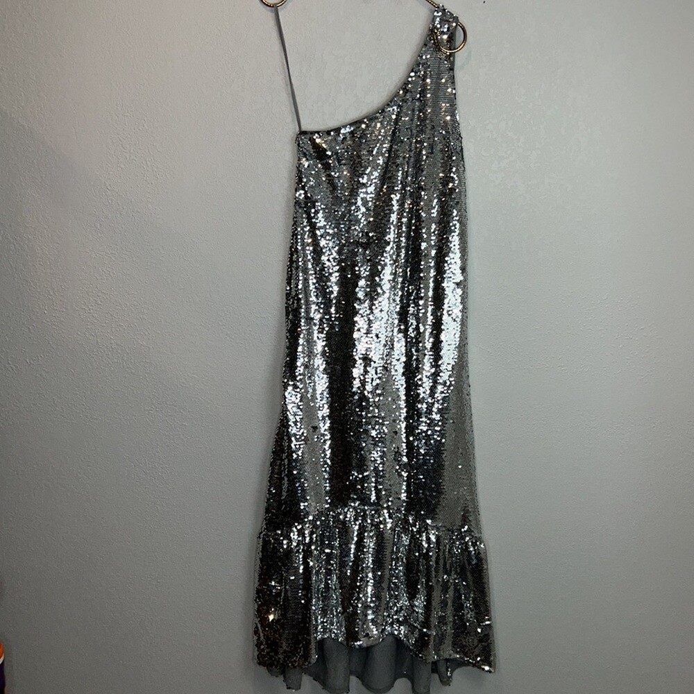maeve sequin dress Anthropologie Maeve One-Shoulder Sequin Dress Size XXS