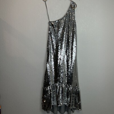 maeve one shoulder sequin dress NWT Anthropologie Maeve One-Shoulder Sequin Dress XS