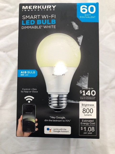 Merkury Light Bulb Wifi / MERKURY INNOVATIONS SMART WIFI LED BULB